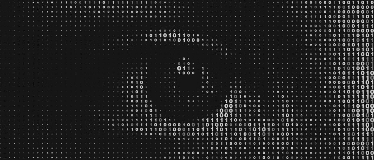 A code generated image of a human eye